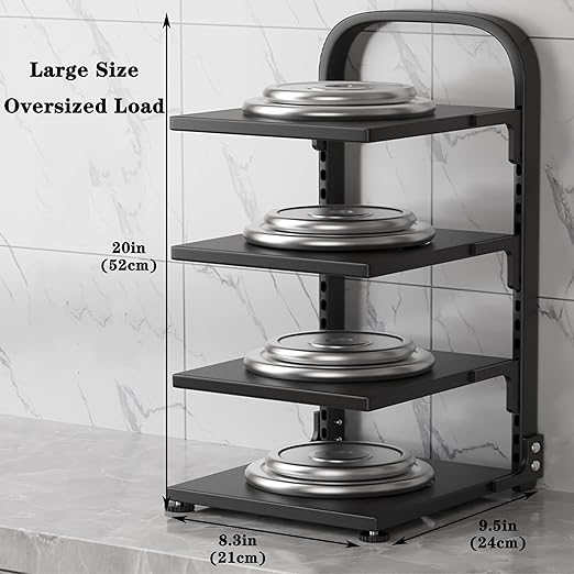 Pot Rack Organizers,4 Tier Adjustable Pot Racks