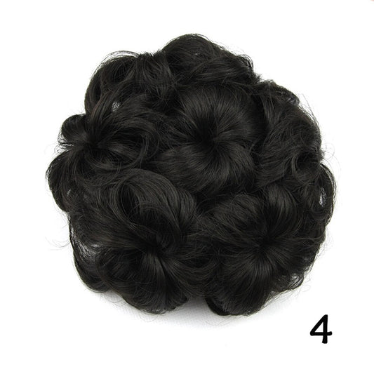 Curly Flower  Hair Jora - Rubber Band Hair Bun
