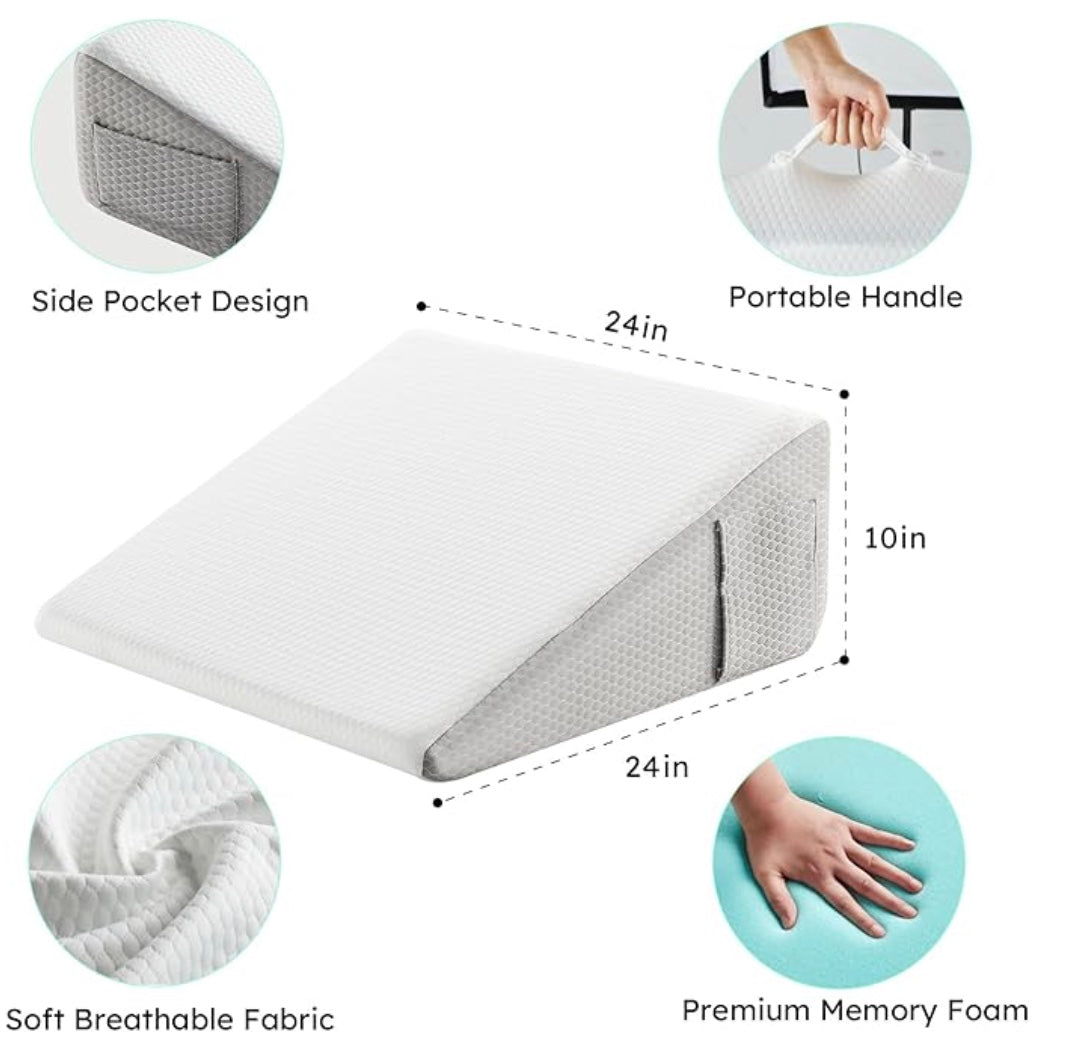 The Hiquo Wedge Pillow + Free Neck Pillow