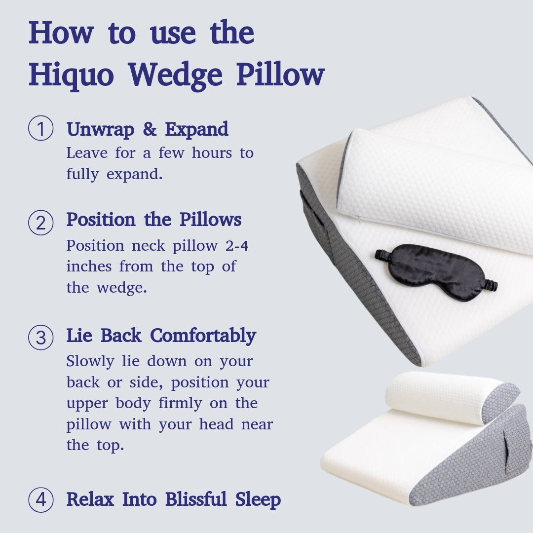 The Hiquo Wedge Pillow + Free Neck Pillow